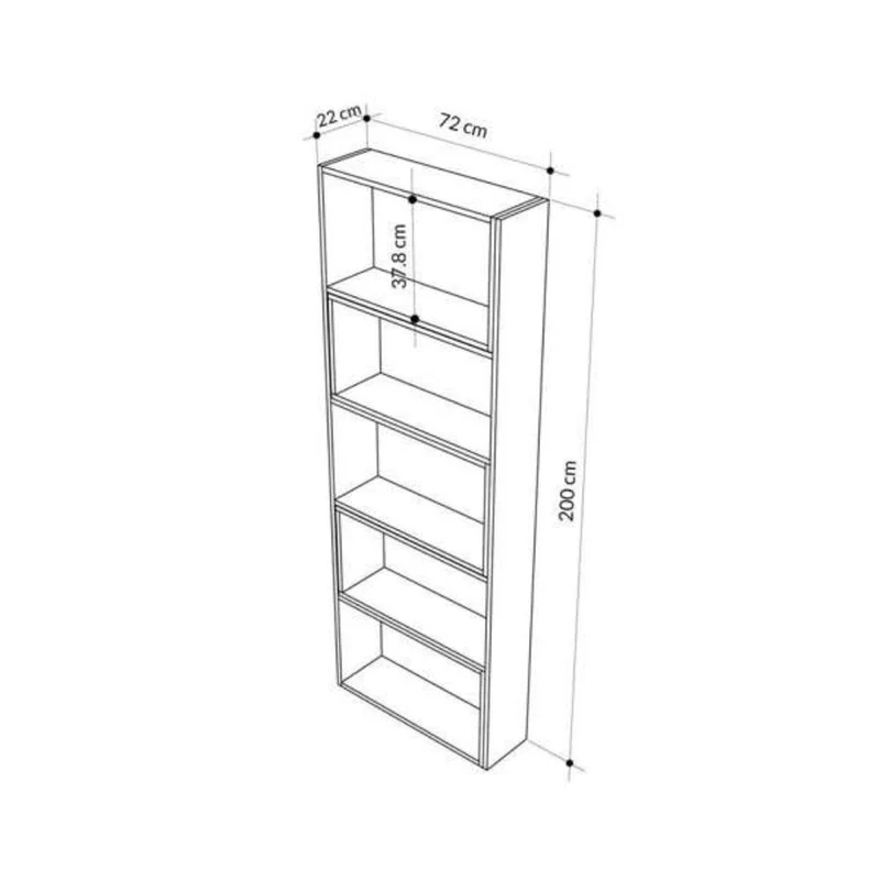 Libreria estensibile angolare 72x200h cm colore bianco - Wish