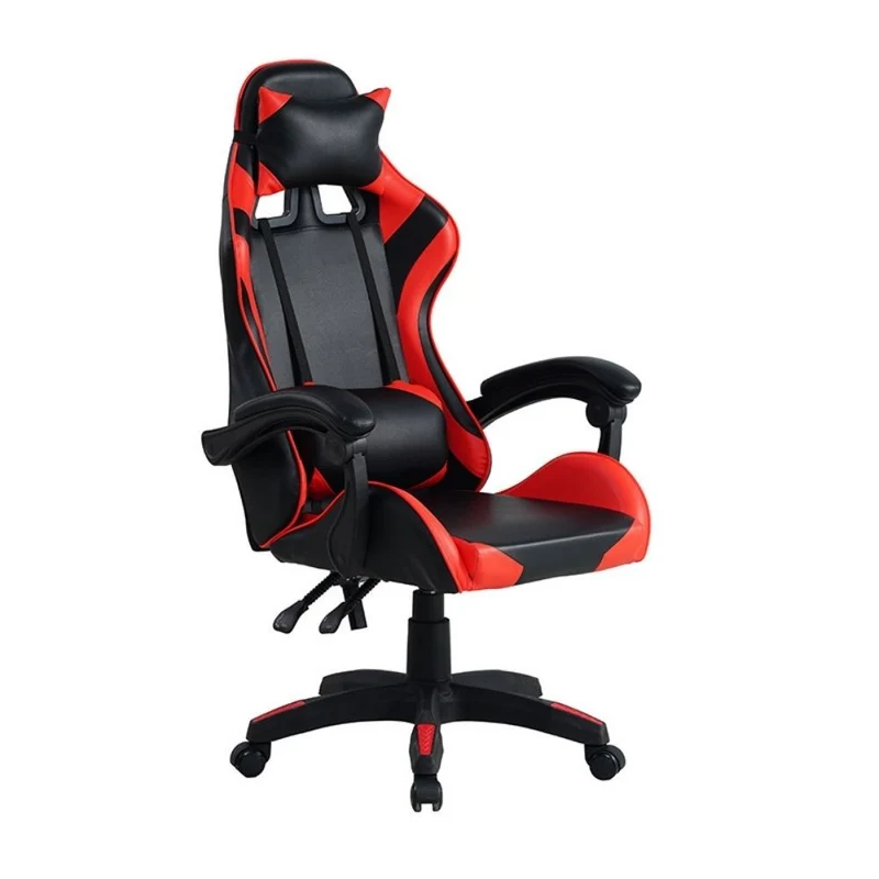 Poltrona gaming con inclinazione e ruote colore rosso e nero - Mek