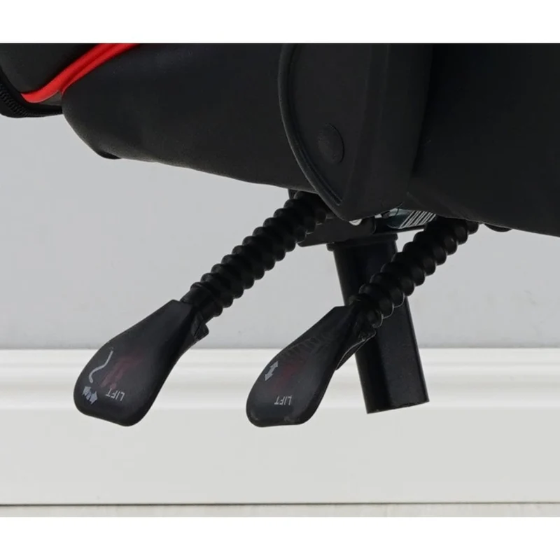 Poltrona gaming con inclinazione e ruote colore rosso e nero - Mek