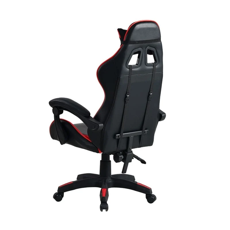 Poltrona gaming con inclinazione e ruote colore rosso e nero - Mek