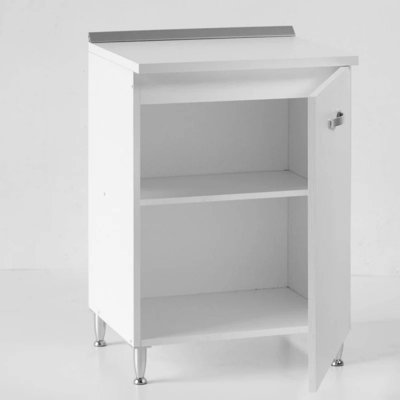 Base cucina con anta colore bianco frassinato 60x50x85H cm