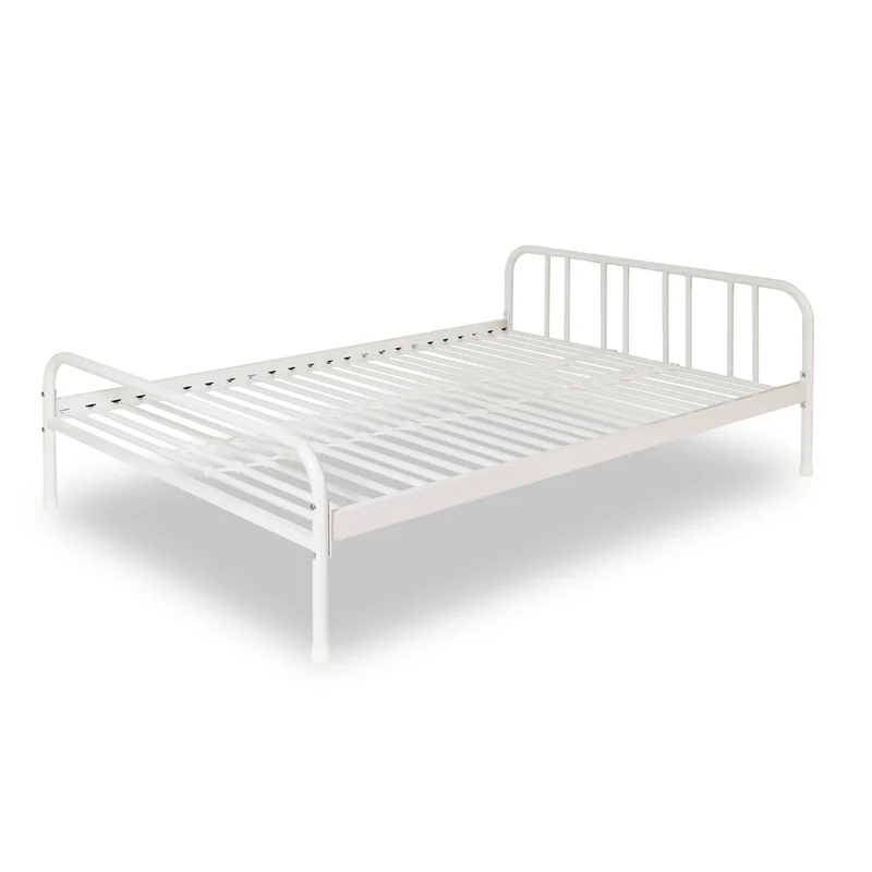 Letto matrimoniale 160x200 cm in metallo colore bianco - Genoa