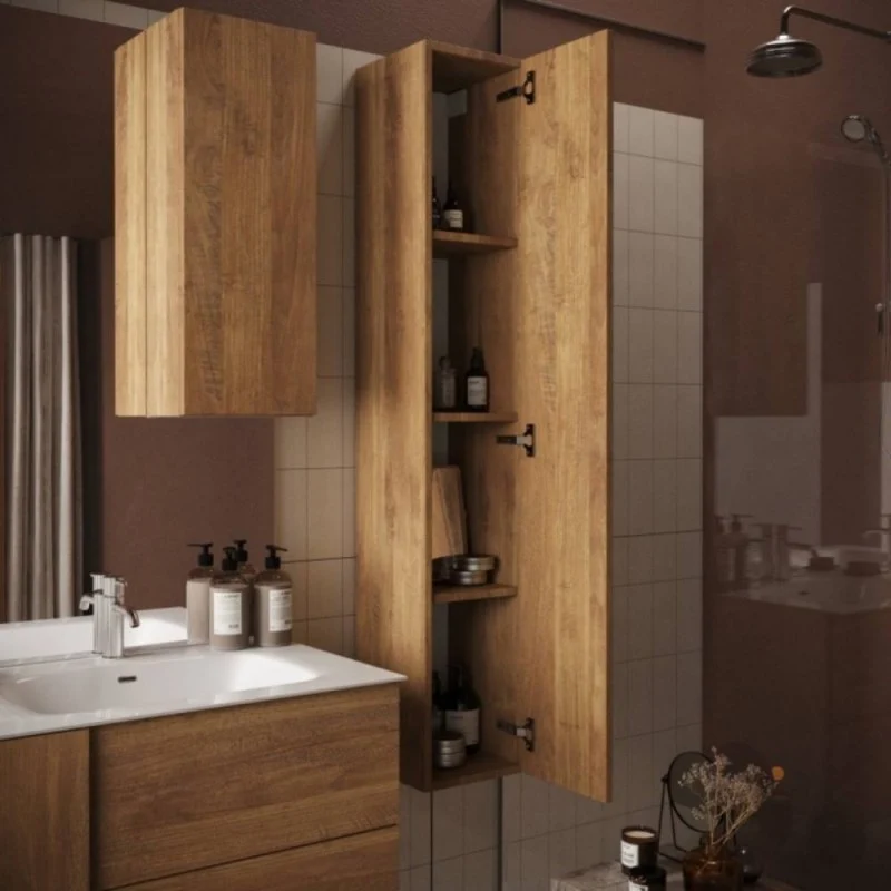 Colonna bagno sospesa colore rovere mercure 26x138H cm - Salemi