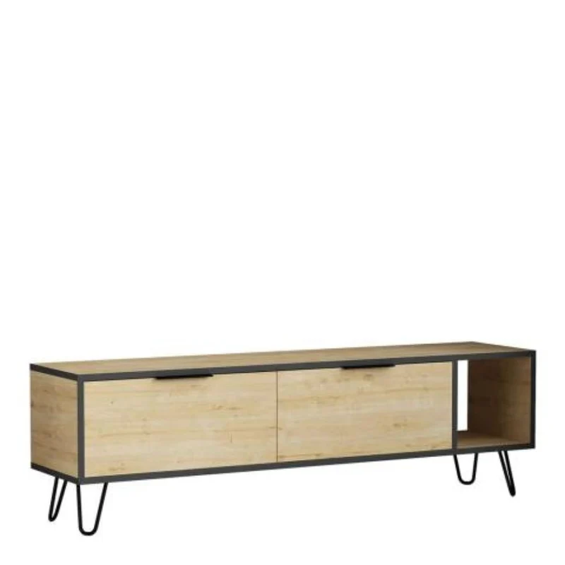 Mobile porta tv 150x50H cm con 2 ante colore rovere - Furoki