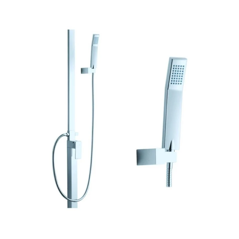 Gruppo doccia 230H cm regolabile con soffione finitura cromo - Linear Big