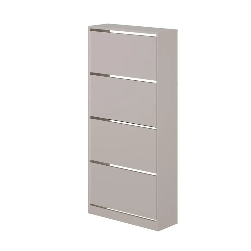Scarpiera con quattro ante a ribalta colore light mocha 73x154,5H cm - SHC54