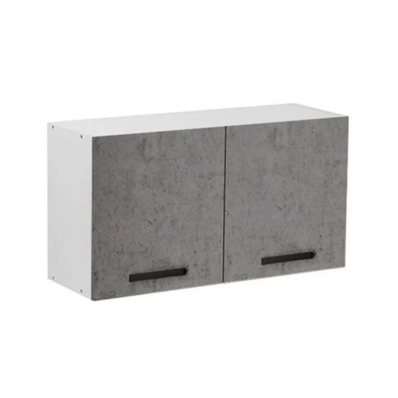 Mobile sopracappa con 2 ante colore cemento 90x32x49H cm