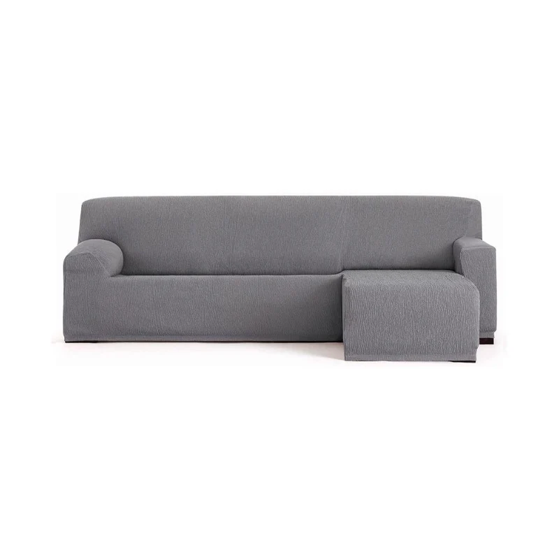 Copridivano elastico 250/310 cm penisola destra grigio bracciolo corto - Troya