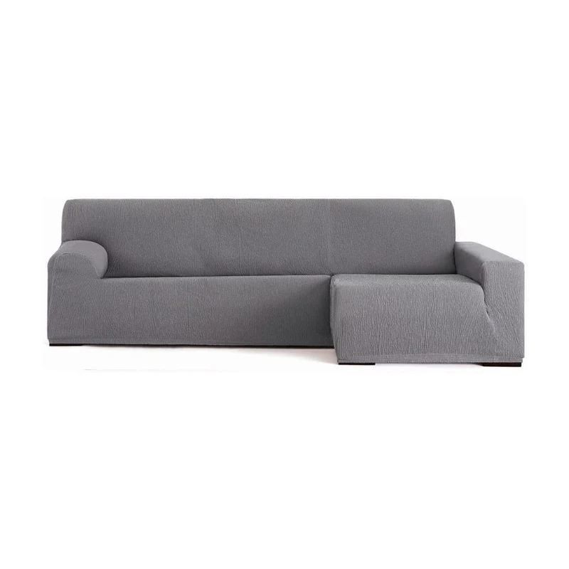 Copridivano elastico 250/310 cm penisola destra grigio bracciolo lungo - Troya