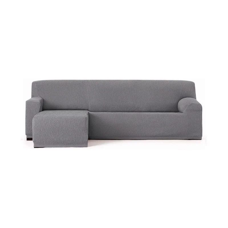 Copridivano elastico 250/310 cm penisola sinistra grigio bracciolo corto