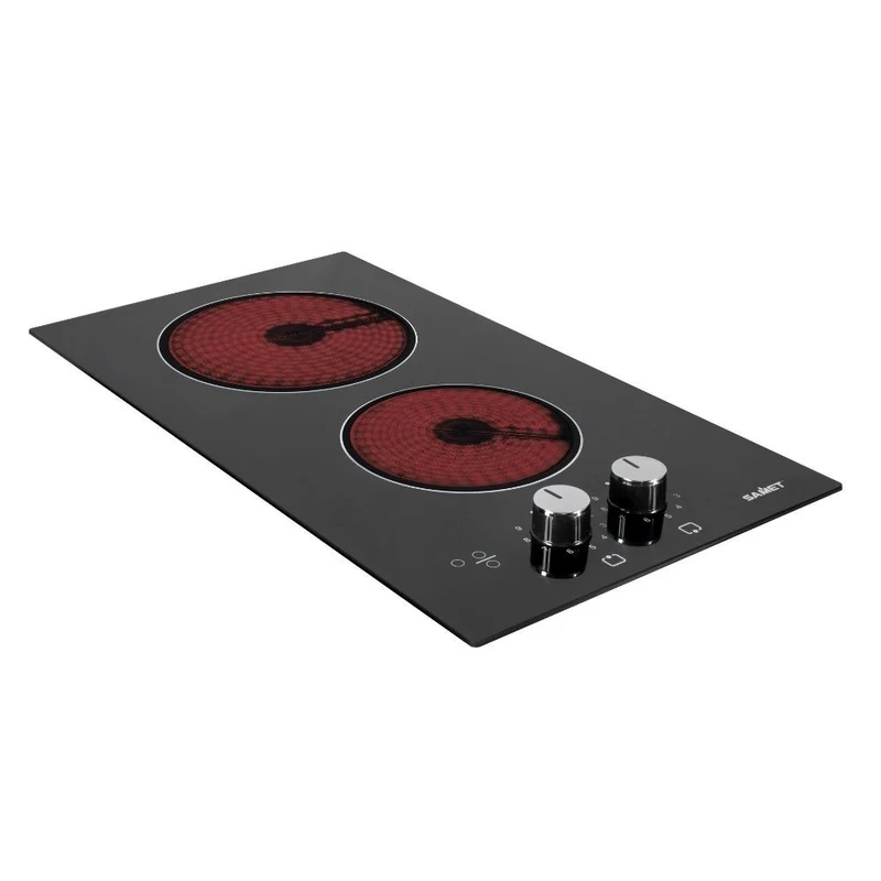 Piano cottura elettrico in vetroceramica colore nero 52x30 cm - Antek