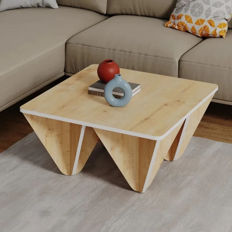 Tavolino da salotto quadrato 80x80 cm colore rovere - Diamond
