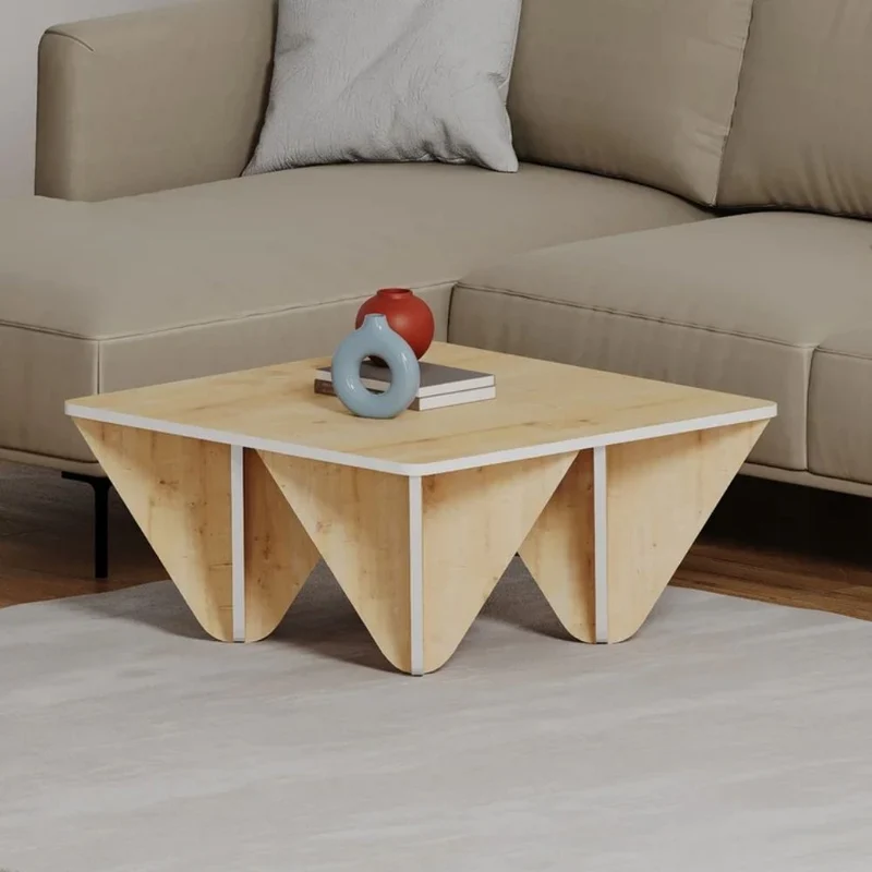 Tavolino da salotto quadrato 80x80 cm colore rovere - Diamond