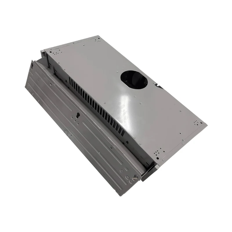Cappa da incasso estraibile colore alluminio 90 cm