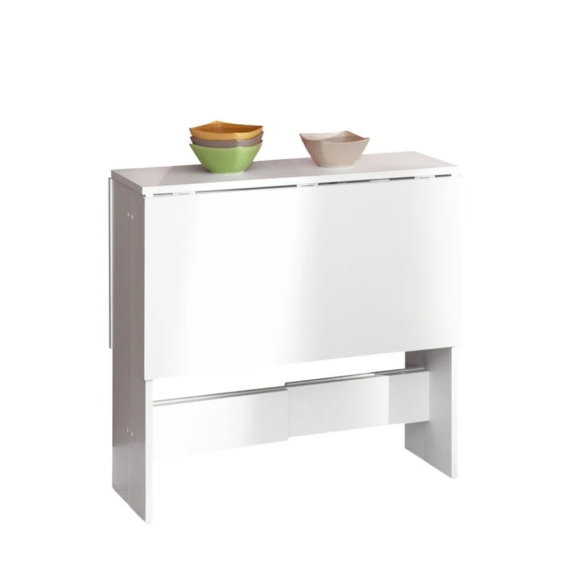 Tavolo pieghevole salvaspazio 130x76 cm colore bianco Artemio