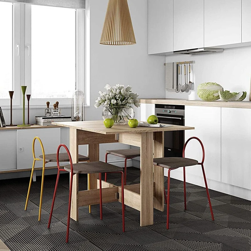Tavolo pieghevole salvaspazio 130x76 cm colore rovere Artemio