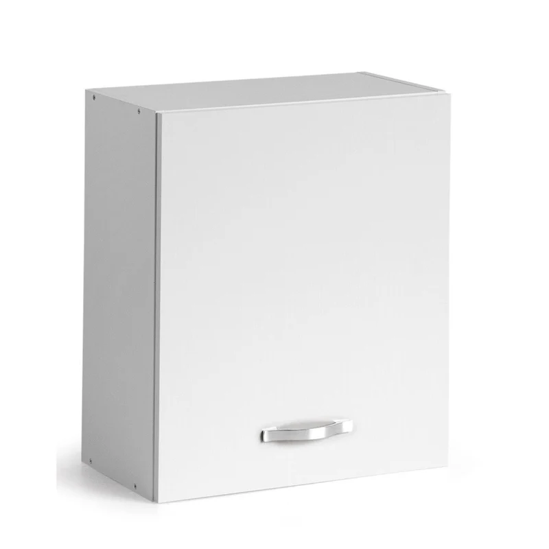 Pensile cucina con anta e ripiano 60x72H cm colore bianco frassinato