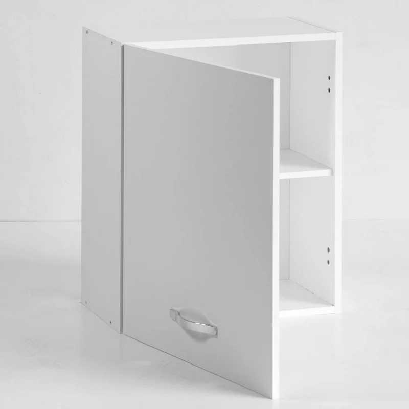 Pensile cucina con anta e ripiano 60x72H cm colore bianco frassinato