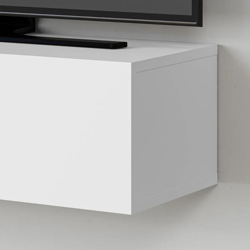 Mobile porta TV sospeso 135cm in legno con ante a ribalta colore bianco - Francy
