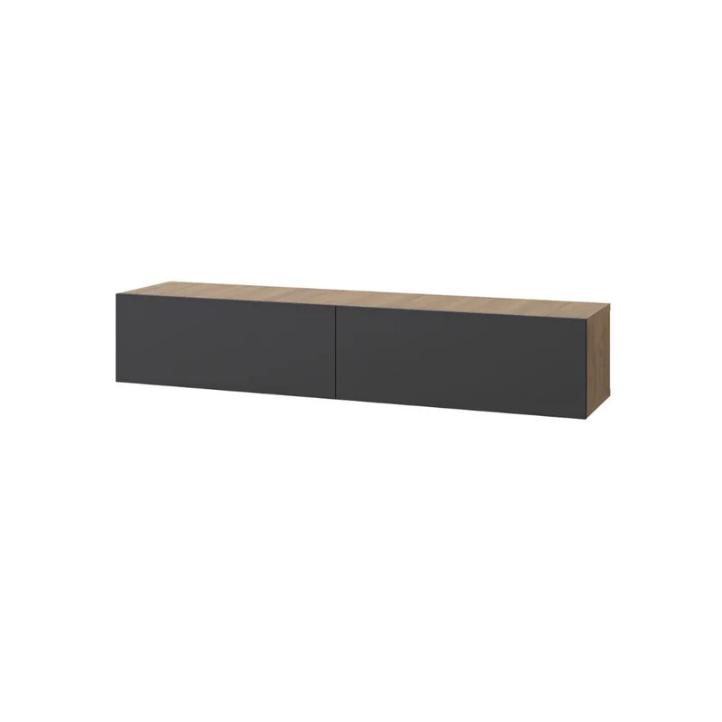 Mobile porta Tv sospeso ante a ribalta colore rovere antracite Francy