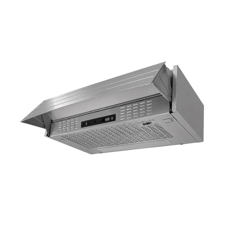 Cappa da incasso 60 cm estraibile colore alluminio - Samet