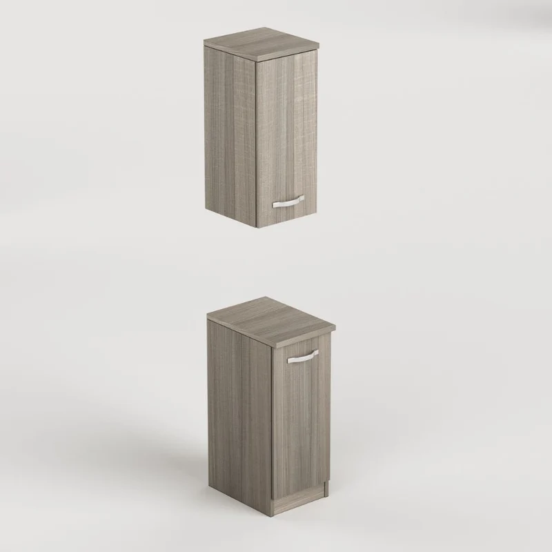 Pensile bagno con 1 anta colore olmo 36x38x77H cm