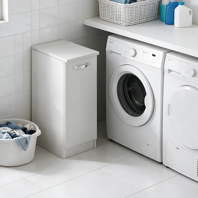 Mobile bagno con 1 anta colore bianco frassinato 36x50x85,5H cm