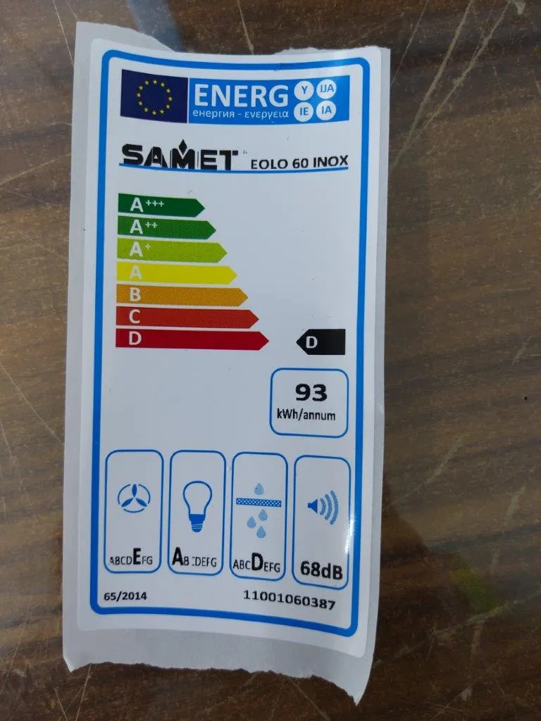 Cappa a piramide moderna 60 cm in inox - Samet Eolo 60