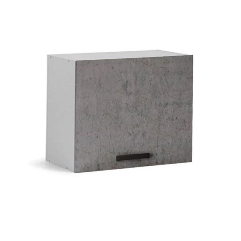 Mobile sopracappa con anta colore cemento 60x32x49H cm