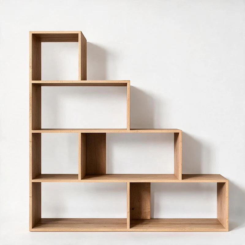 Libreria a scala 145x145 cm. colore rovere - Alis