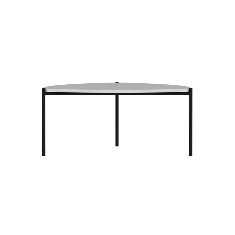 Tavolino da salotto 90x40 cm struttura in metallo colore bianco - Lenny
