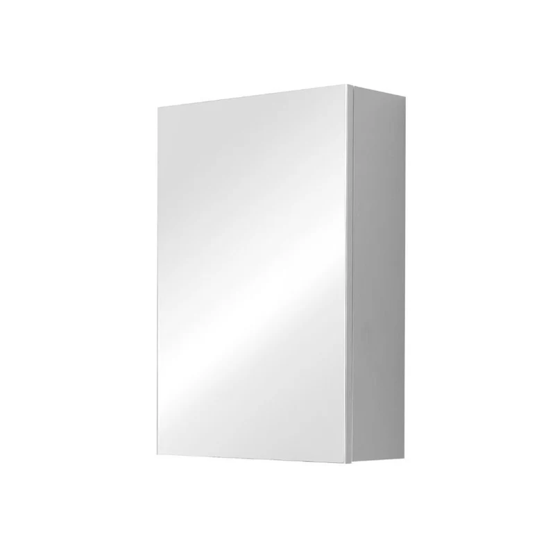 Pensile bagno 38x60 cm colore bianco con specchio e anta reversibile - Solo2