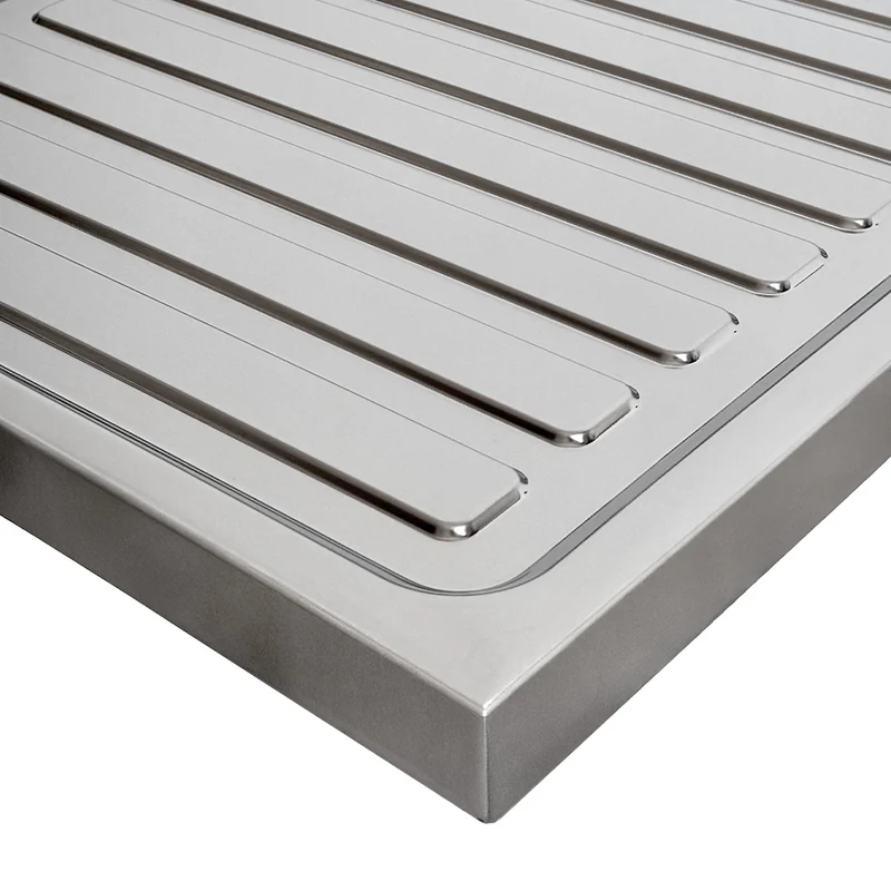 Lavello cucina appoggio doppia vasca gocciolatoio destro 120x50 cm - Samet SA127DX