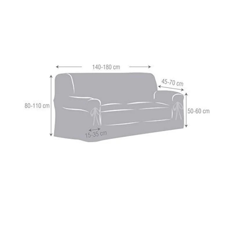 Copridivano universale 140/180 cm colore beige con lacci - Levante