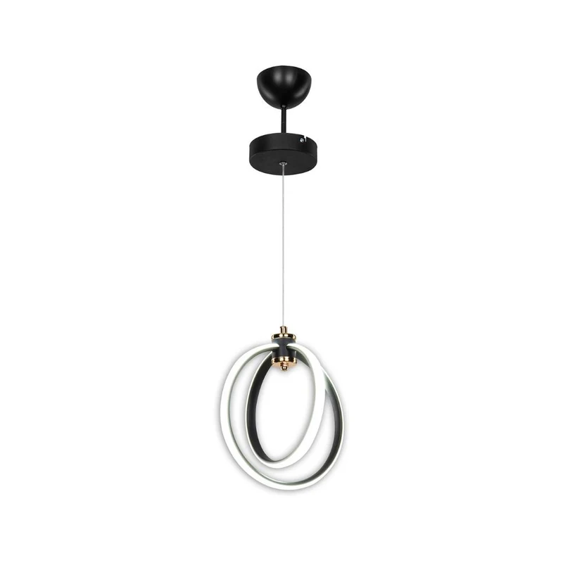 Lampada a sospensione 80 cm con due cerchi Led - Felicia