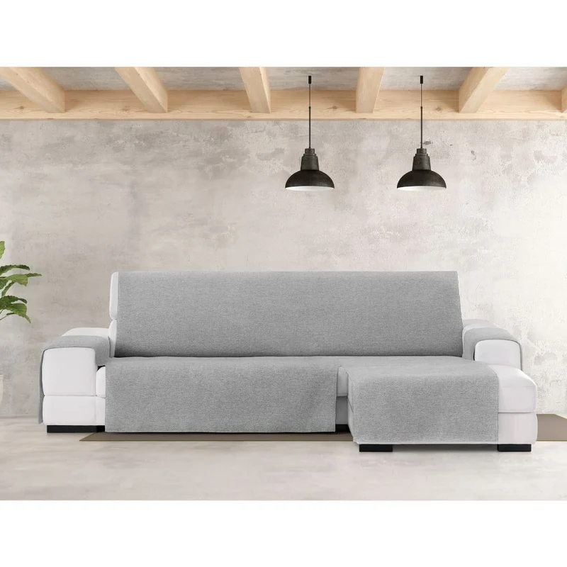 Copridivano 240 cm per divano con penisola destra colore grigio - Valeria