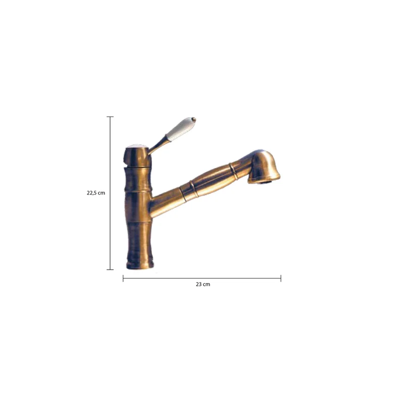 Miscelatore da cucina finitura ottone antico - Cordoba