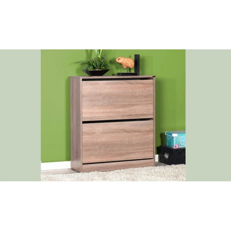 Scarpiera a due ante a ribalta colore rovere - shc520