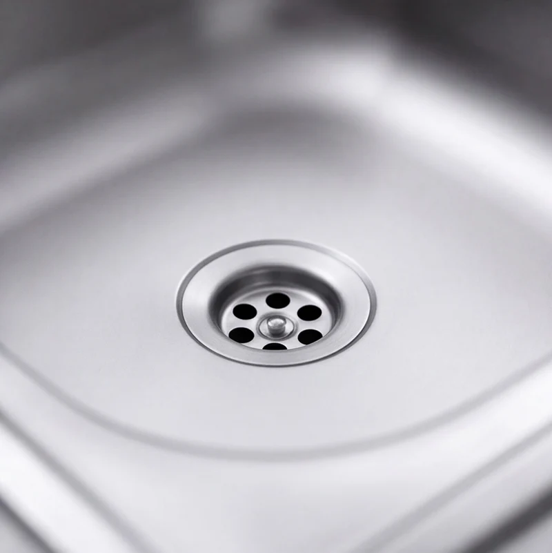 Lavello doppia vasca 80x50 cm con superficie satinata - N214