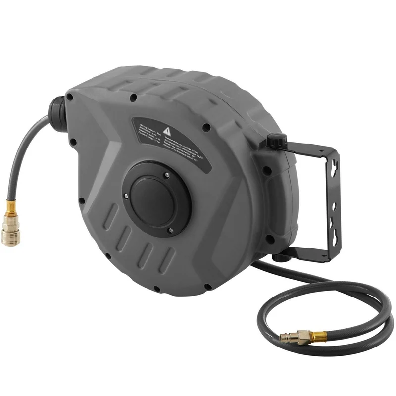 Enrouleur automatique de tuyau d'air comprimé 10 m avec raccord rapide 08_0000256