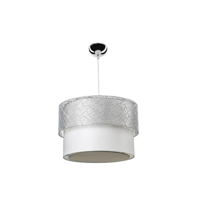 Lampada a sospensione 70 cm in tessuto grigio - Polo