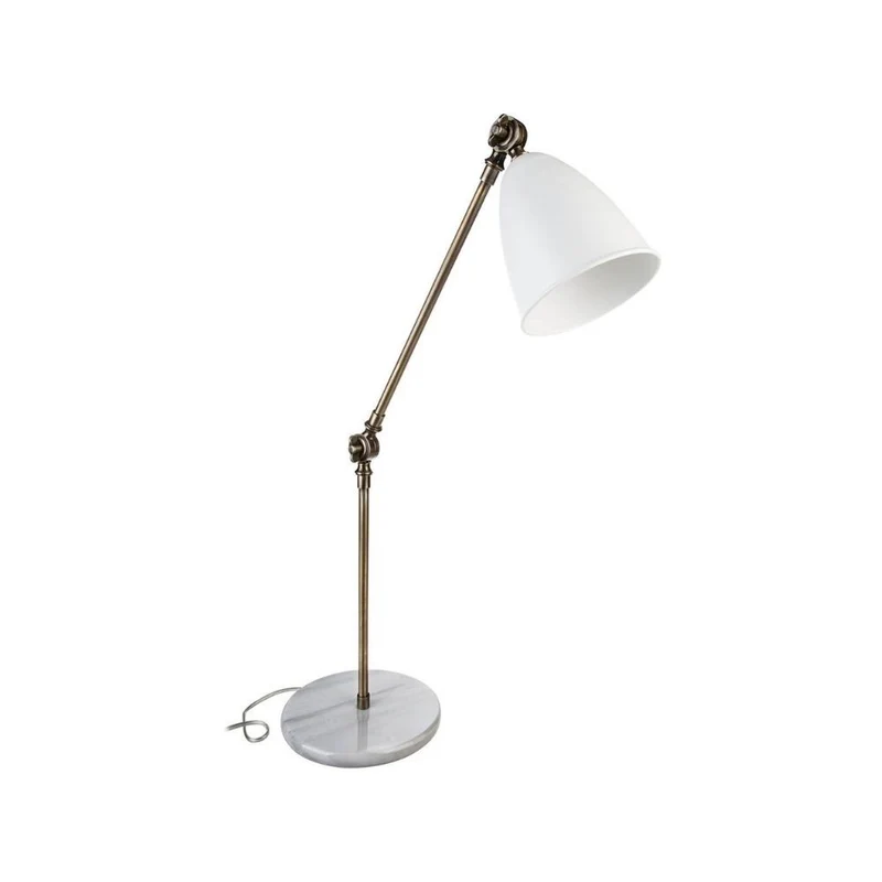 Lampada da scrivania snodabile colore bianco - Konrat