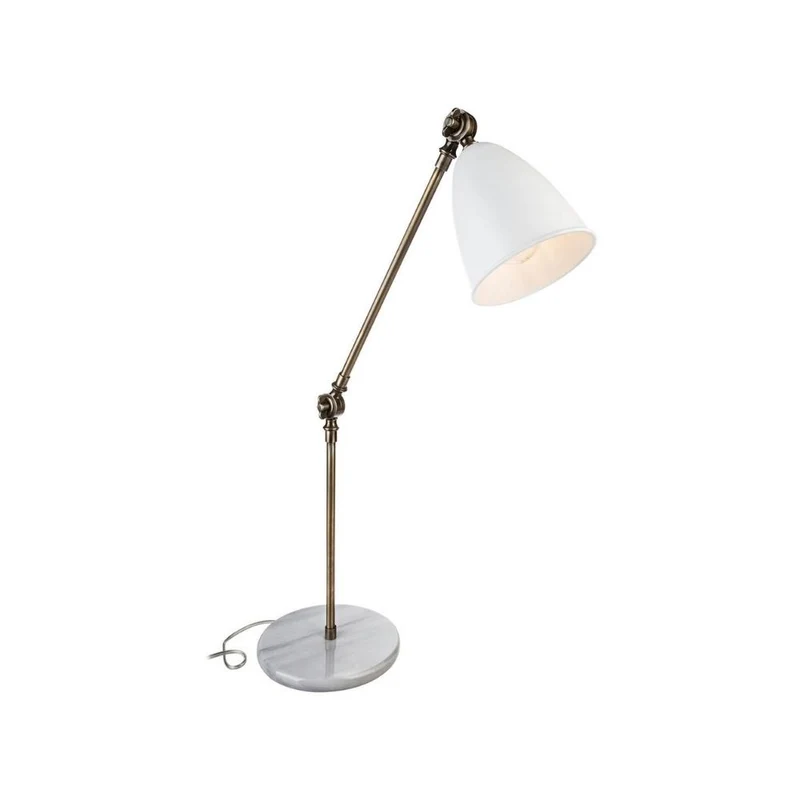 Lampada da scrivania snodabile colore bianco - Konrat