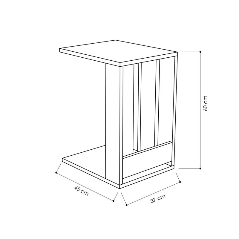 Tavolino da divano porta pc e riviste 37x60 cm colore bianco - Edi