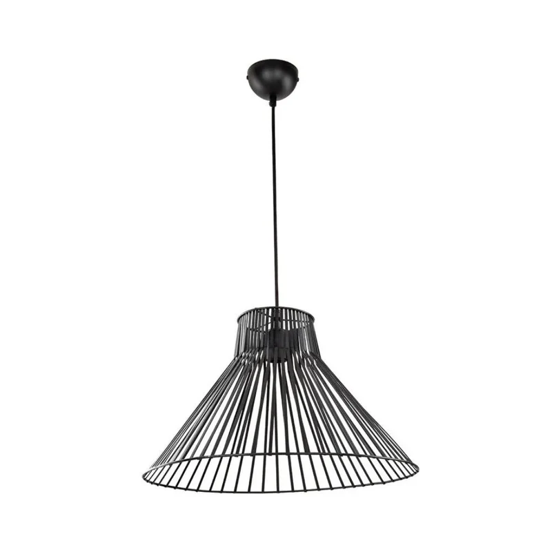 Lampada a sospensione 100h filo metallico colore nero Panama