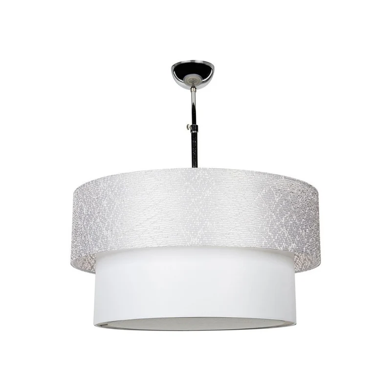 Lampada a sospensione in tessuto grigio - Polo