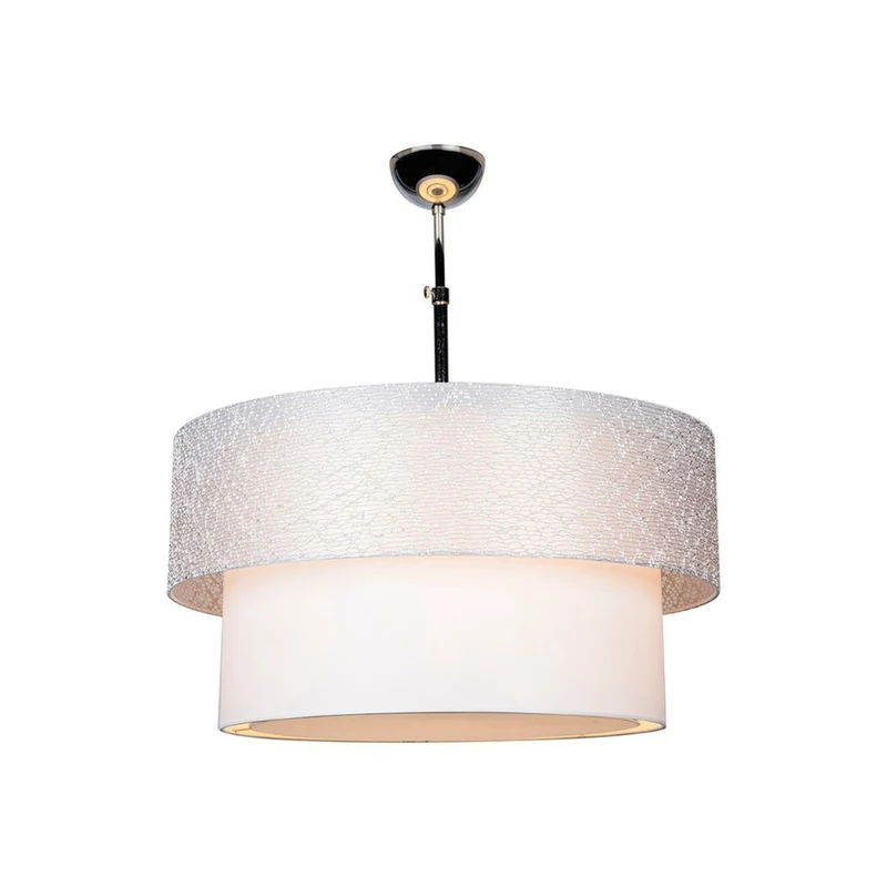 Lampada a sospensione in tessuto grigio - Polo