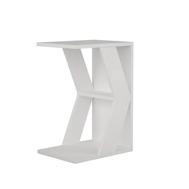 Tavolino da divano porta computer 30x57h colore bianco - Naze