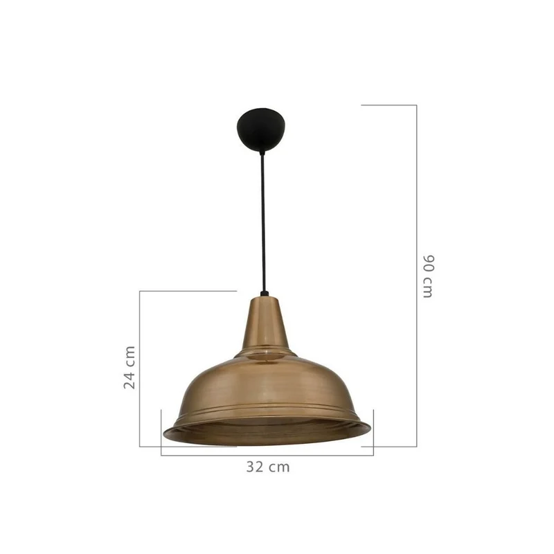 Lampada a sospensione 90h con diffusore color bronzo