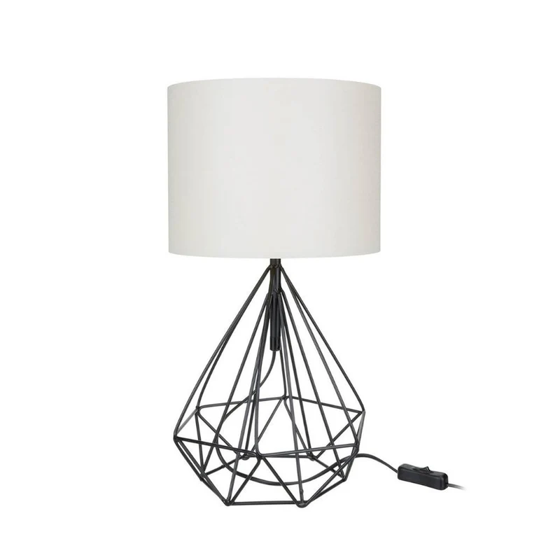 Lampada da tavolo per ufficio scrivania colore nero bianco